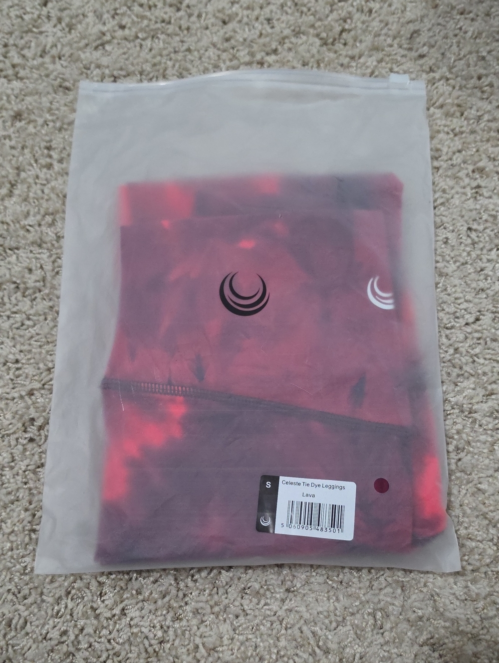 Celeste Lava Tie-Dye Leggings - Red/Purple